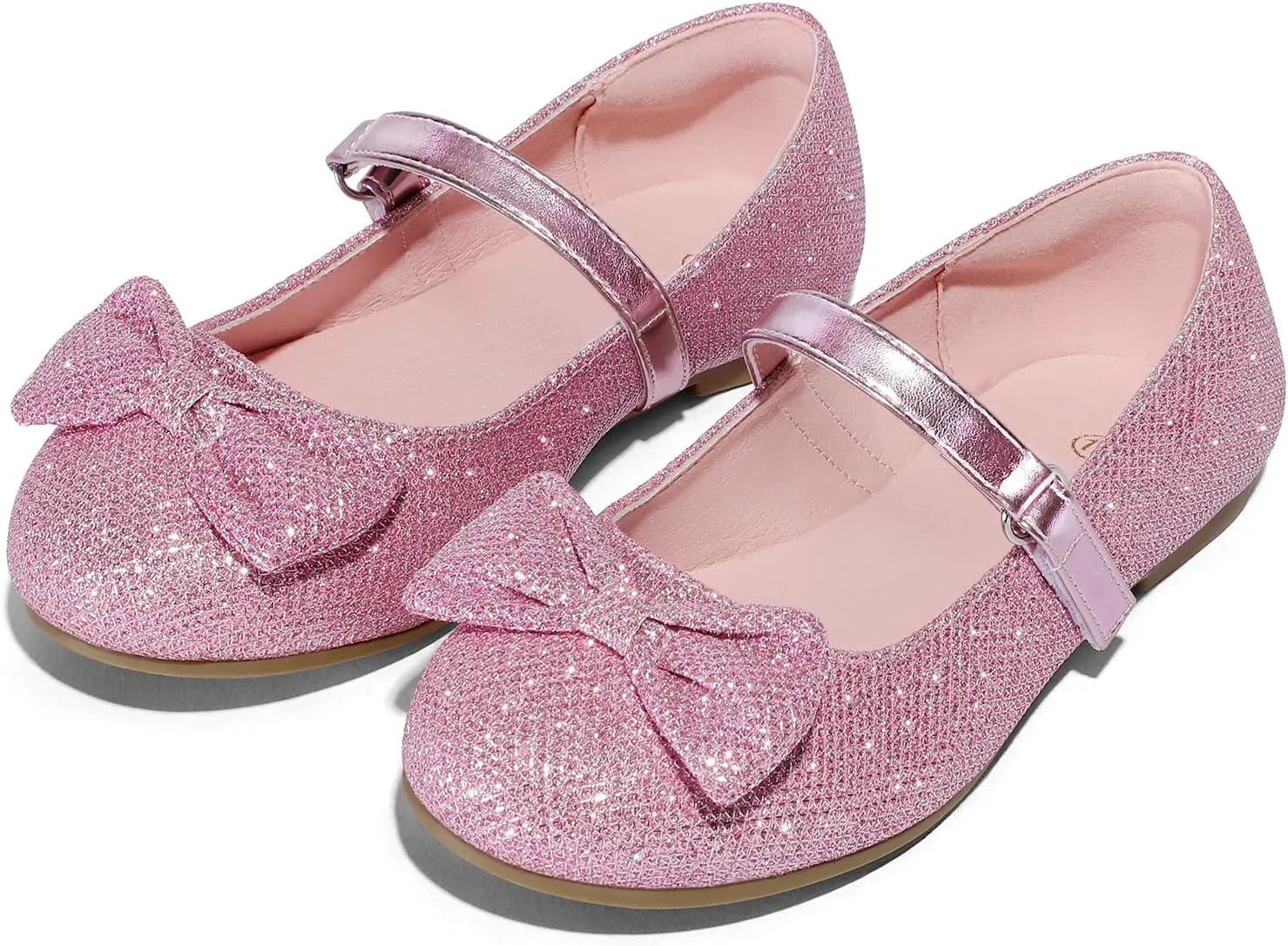 K KomForme Girl's Ballet Flats Non-Slip Soft Mary Jane Walking Party Dress Shoes for Toddler/Little Kid/Big Kid