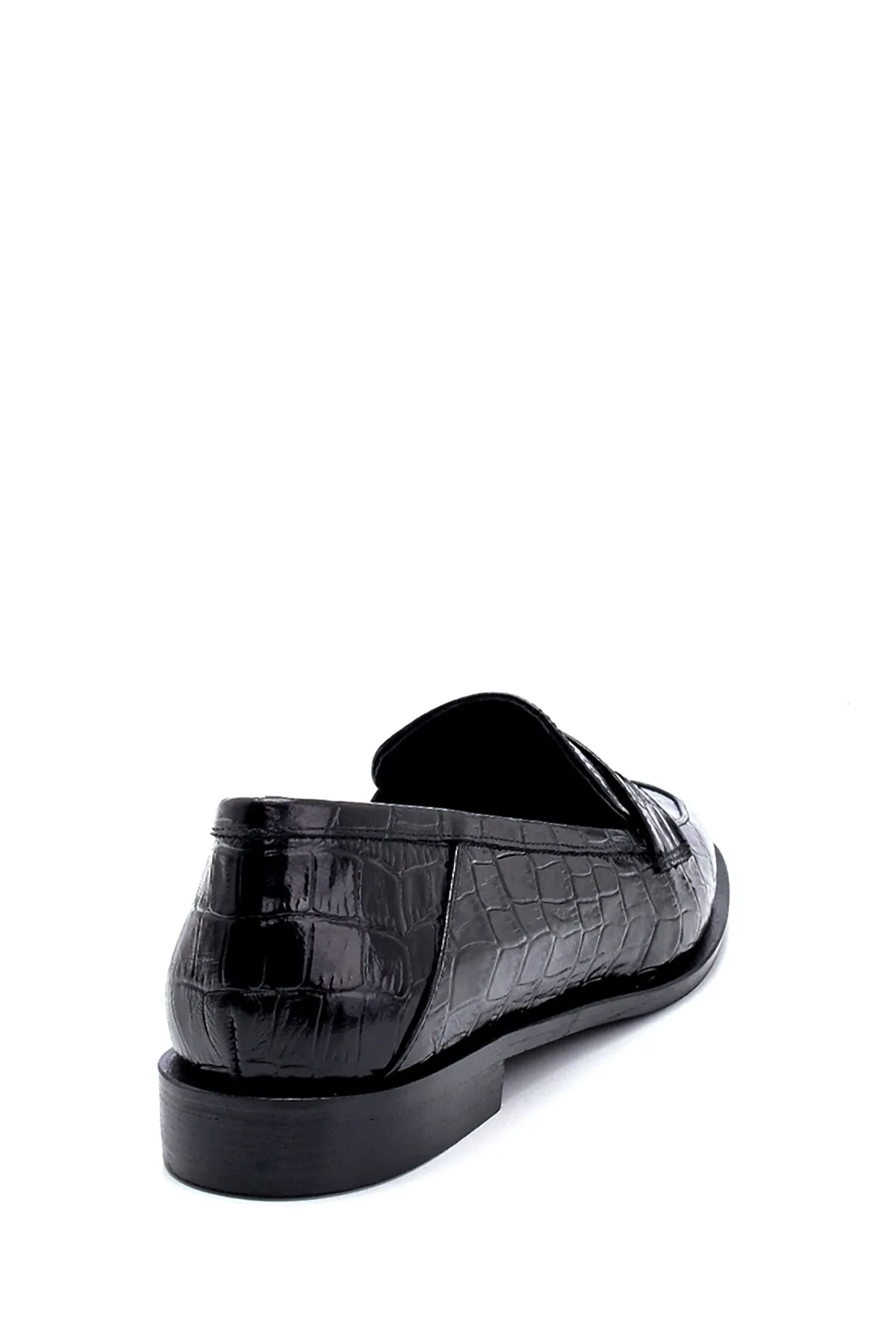Kadın Deri Kroko Detaylı Loafer