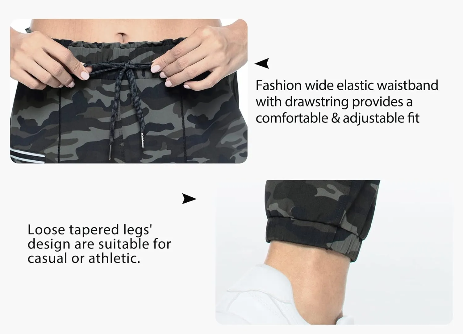 Kcutteyg Womens Joggers with Pockets, Lightweight Quick Dry Athletic Workout Soft Pants for Gym, Yoga, Running
