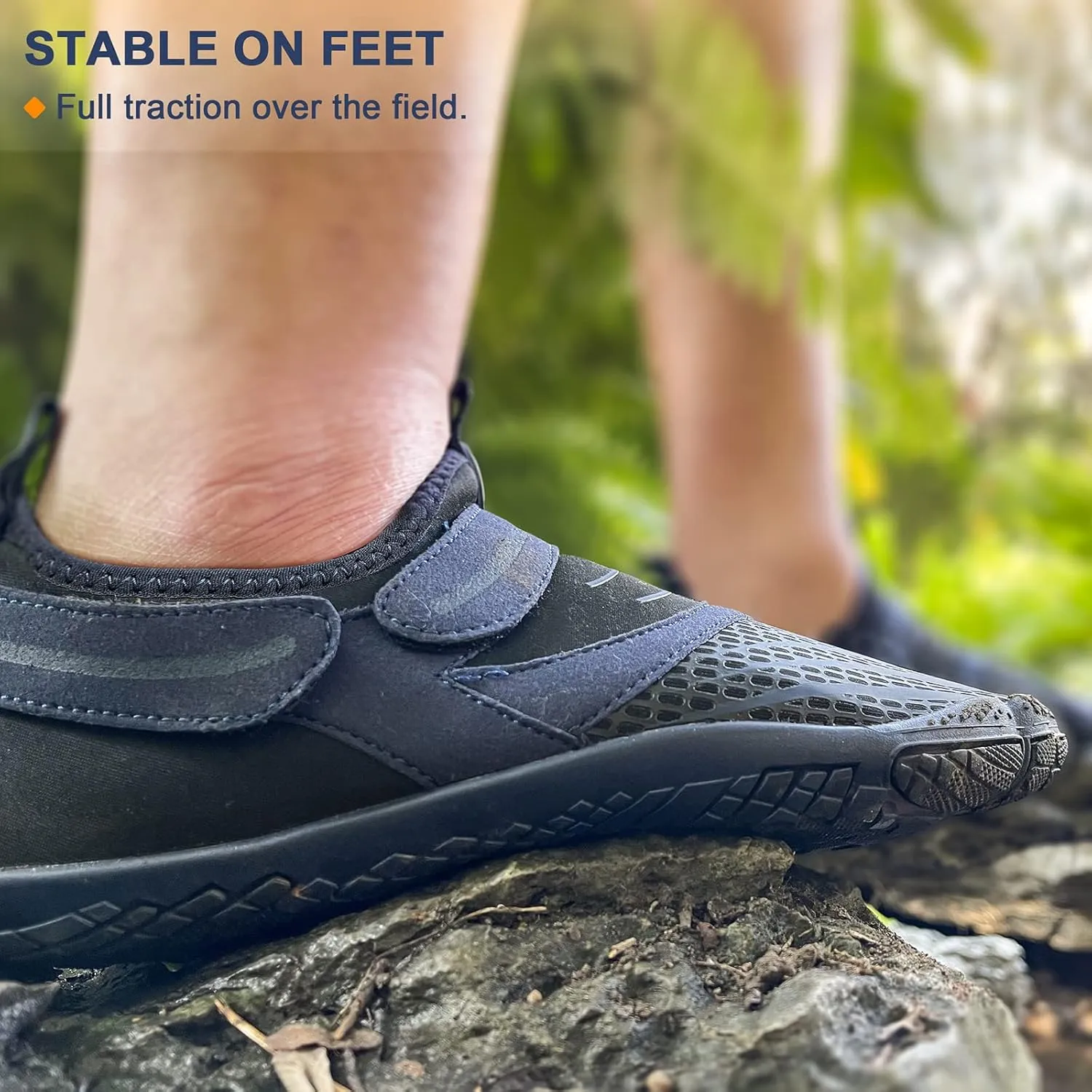 KEMISANT Mens Water Shoes, Unisex Barefoot Aqua Shoes for Men Women Beach Swimming Water Sport Shoes