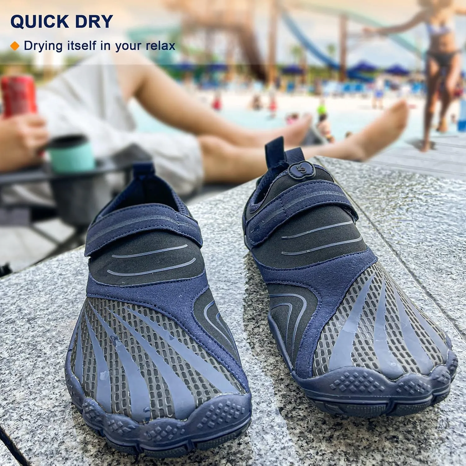 KEMISANT Mens Water Shoes, Unisex Barefoot Aqua Shoes for Men Women Beach Swimming Water Sport Shoes