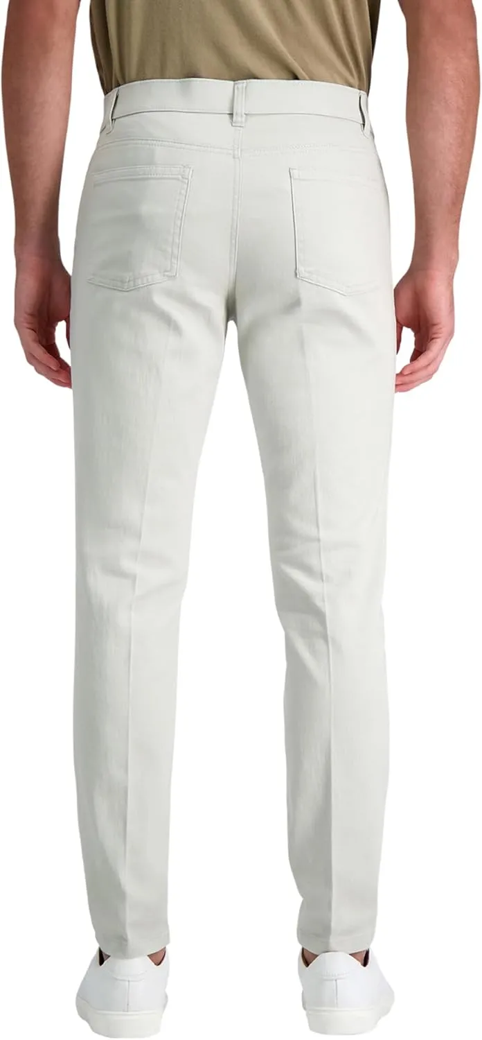 Kenneth Cole Men's Flex Waist Slim Fit 5 Pocket Casual Pant-Regular and Big and Tall