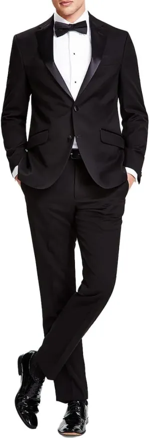 Kenneth Cole Men's Performance Fabric Tuxedo, Formal Suit for Black Tie