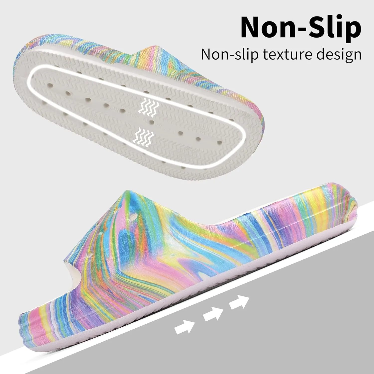 Kids Cloud Slides Boys Girls Non Slip Slip On Shower Sandals, Comfort Slippers for Summer, Pool, Beach, and Water Activities