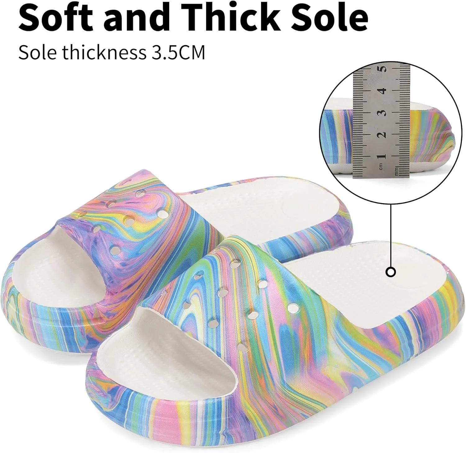 Kids Cloud Slides Boys Girls Non Slip Slip On Shower Sandals, Comfort Slippers for Summer, Pool, Beach, and Water Activities