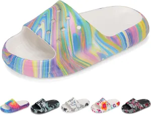 Kids Cloud Slides Boys Girls Non Slip Slip On Shower Sandals, Comfort Slippers for Summer, Pool, Beach, and Water Activities