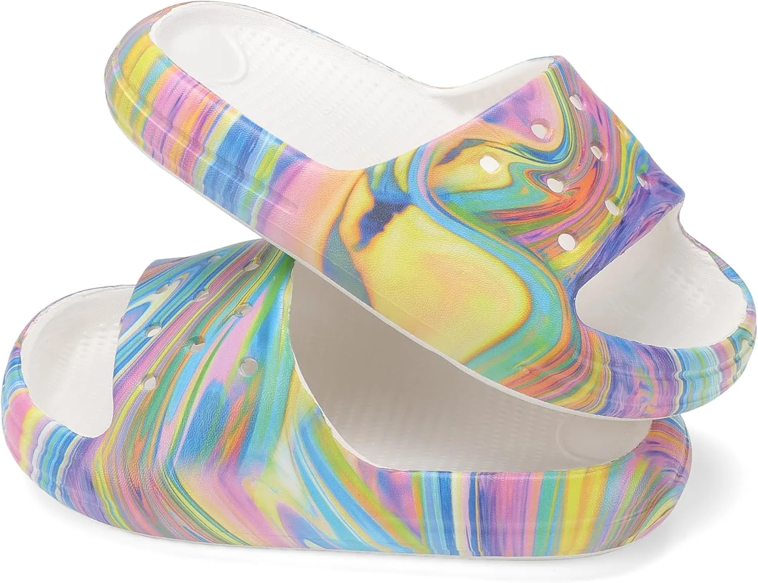 Kids Cloud Slides Boys Girls Non Slip Slip On Shower Sandals, Comfort Slippers for Summer, Pool, Beach, and Water Activities