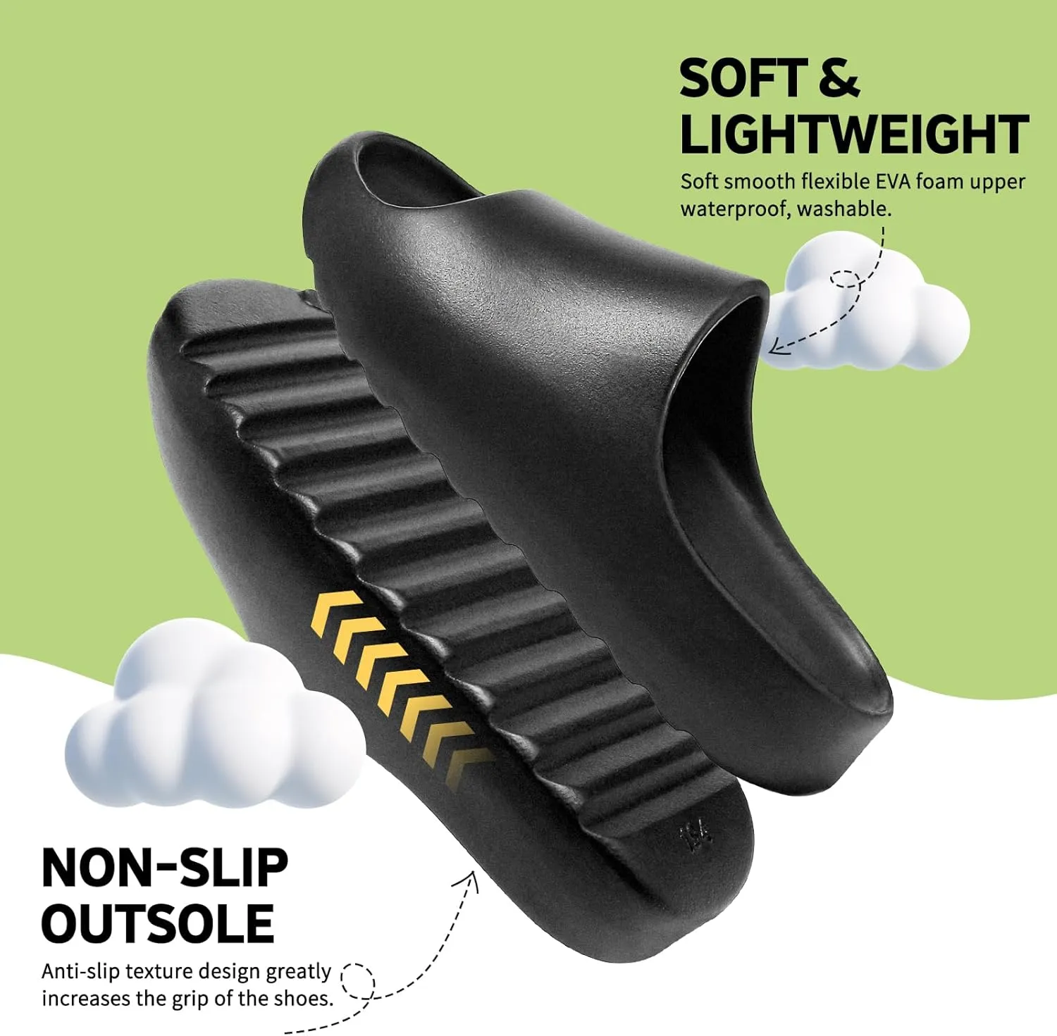 Kids Cloud Slides, Non-Slip Pillow Slippers for Girls Boys Thick Sole Open Toe Slides Shower Shoes for Indoor Outdoor Bathroom Pool Beach Slippers