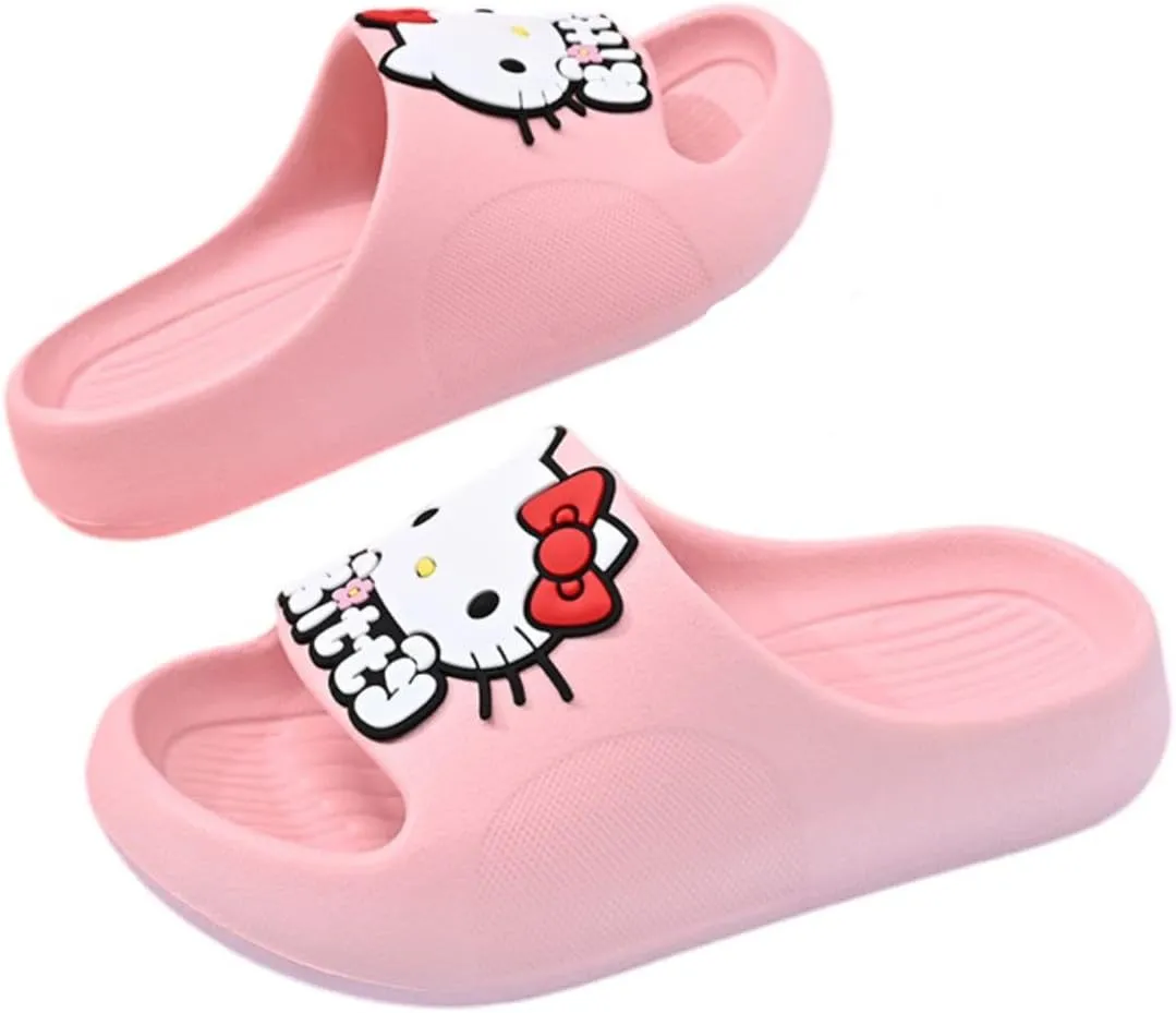 Kids' Quick-Dry Indoor Outdoor Slippers Shower Slides Lightweight Non-Slip Slippers Soft with Breathable for Girls Bathroom Pool