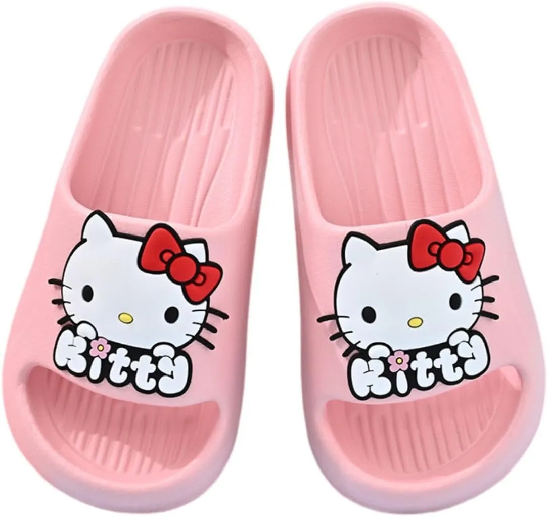 Kids' Quick-Dry Indoor Outdoor Slippers Shower Slides Lightweight Non-Slip Slippers Soft with Breathable for Girls Bathroom Pool