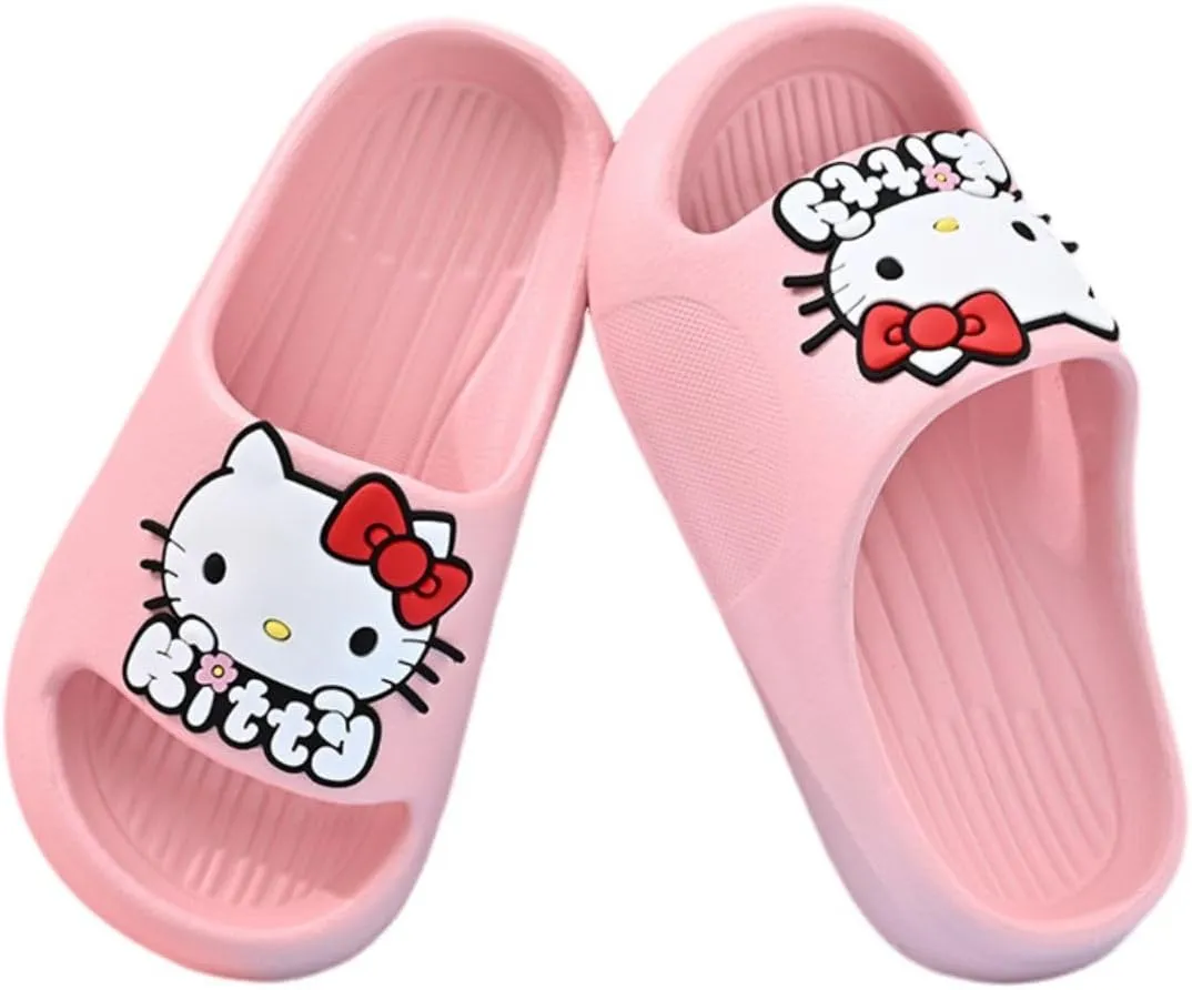 Kids' Quick-Dry Indoor Outdoor Slippers Shower Slides Lightweight Non-Slip Slippers Soft with Breathable for Girls Bathroom Pool