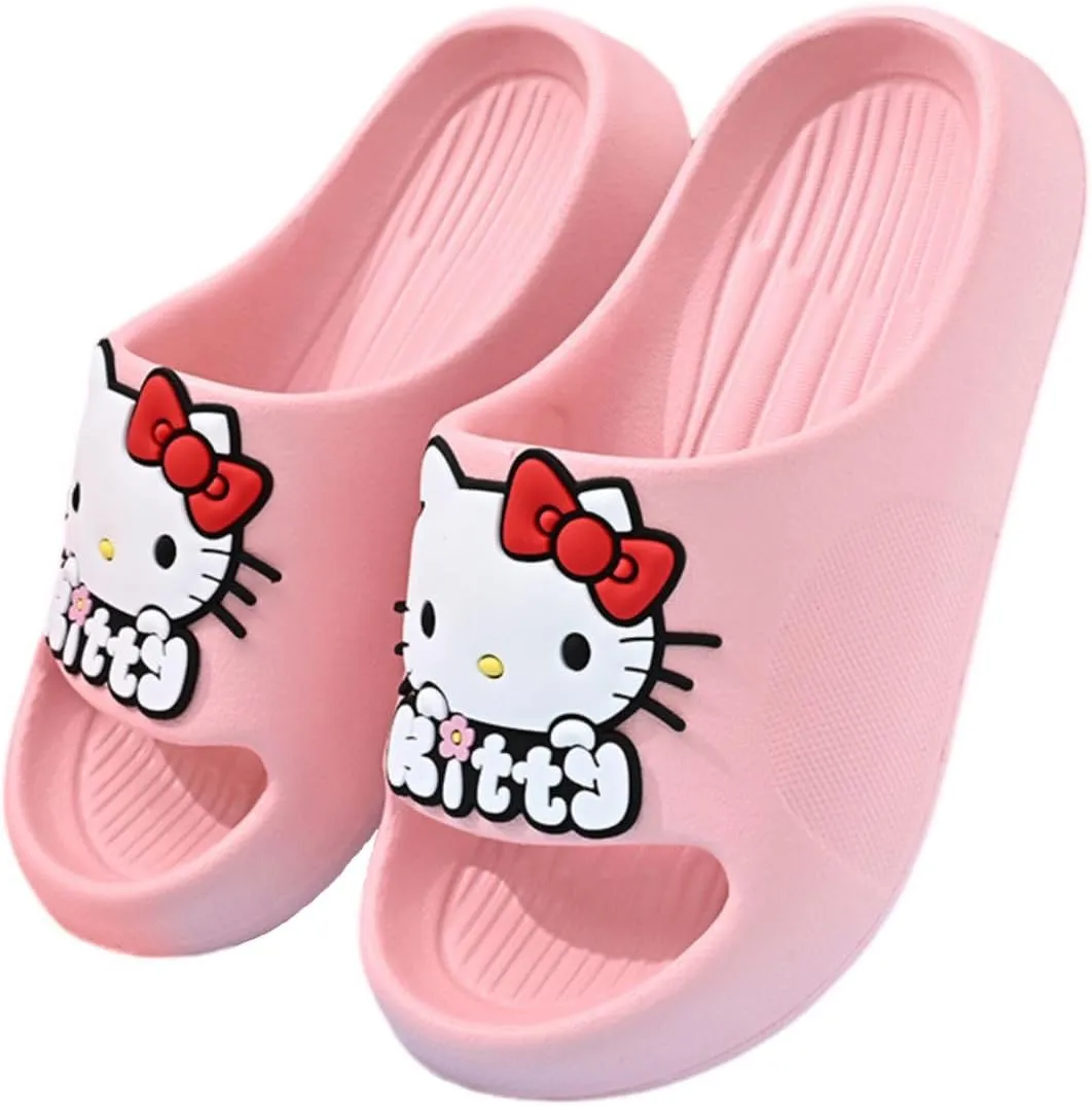Kids' Quick-Dry Indoor Outdoor Slippers Shower Slides Lightweight Non-Slip Slippers Soft with Breathable for Girls Bathroom Pool