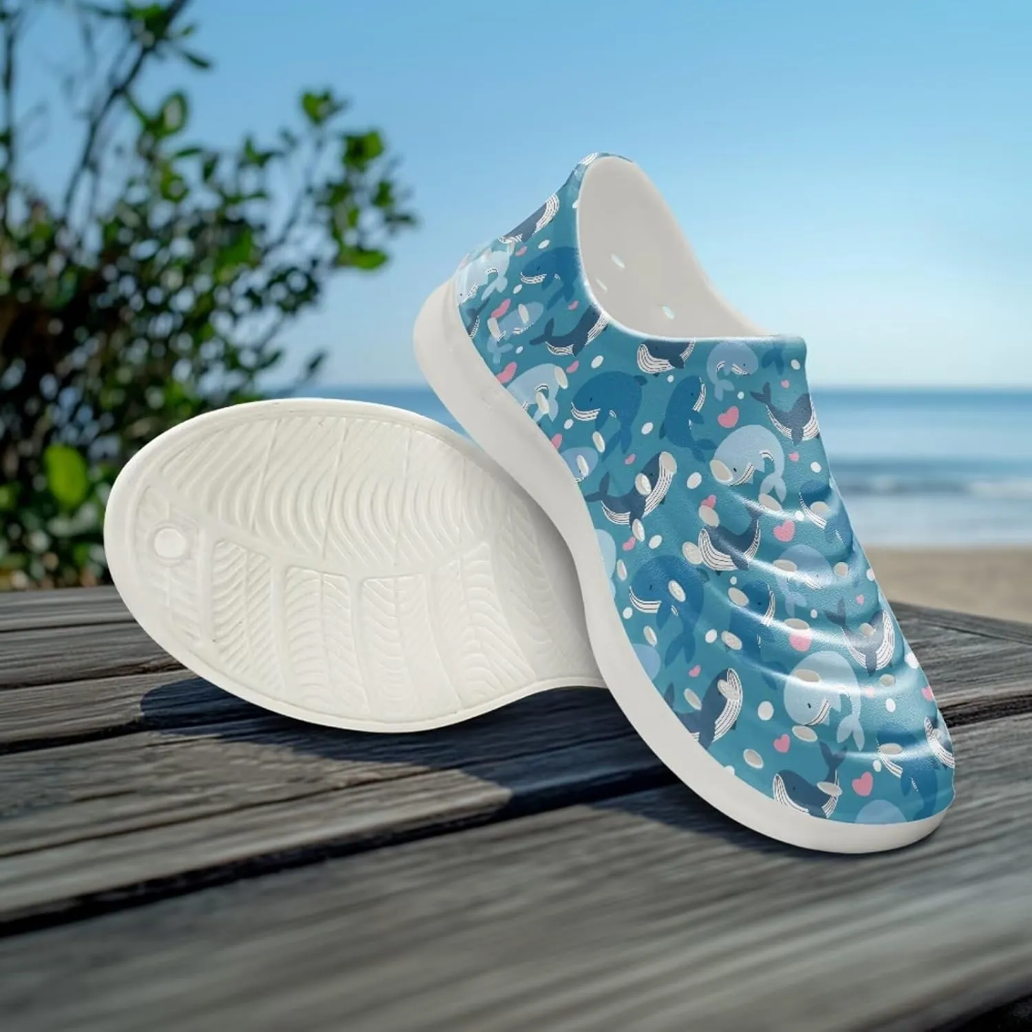 Kids Water Shoes, Cartoon Animal Slip-On Shoes, Garden Clogs for Boys Girls, Non-Slip Quick Dry Beach Sandals