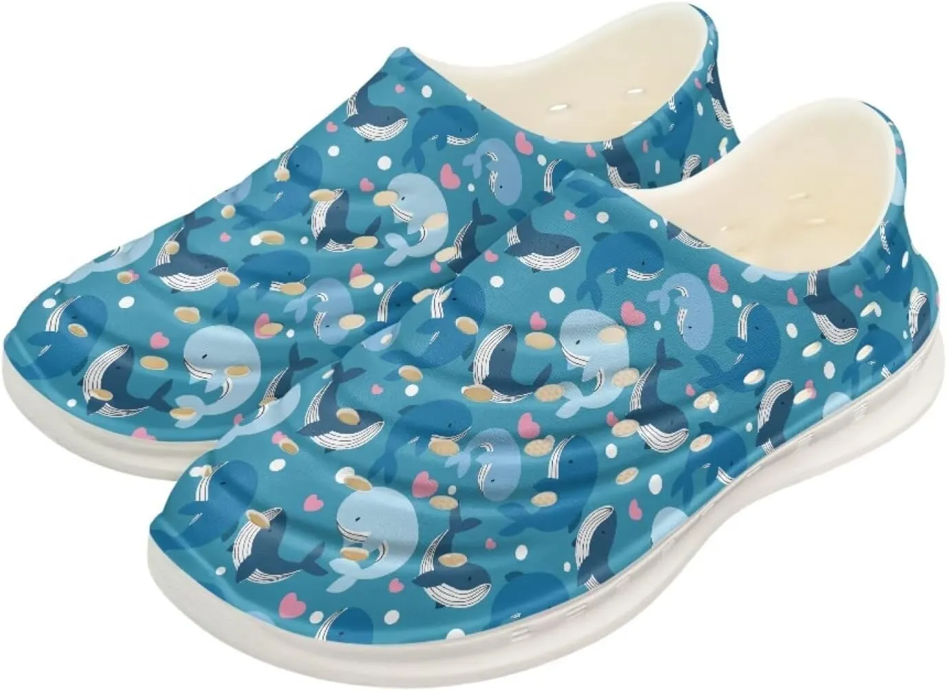 Kids Water Shoes, Cartoon Animal Slip-On Shoes, Garden Clogs for Boys Girls, Non-Slip Quick Dry Beach Sandals