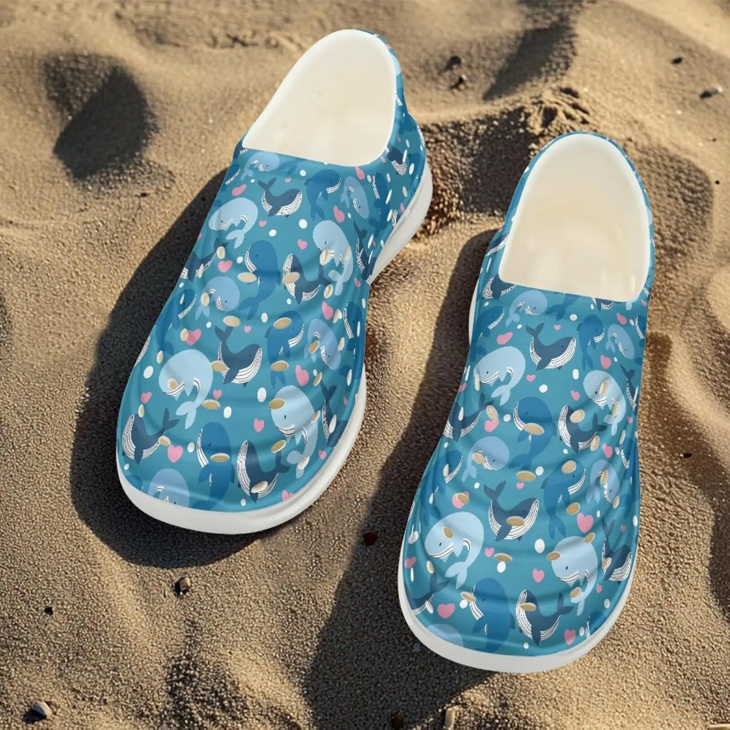 Kids Water Shoes, Cartoon Animal Slip-On Shoes, Garden Clogs for Boys Girls, Non-Slip Quick Dry Beach Sandals