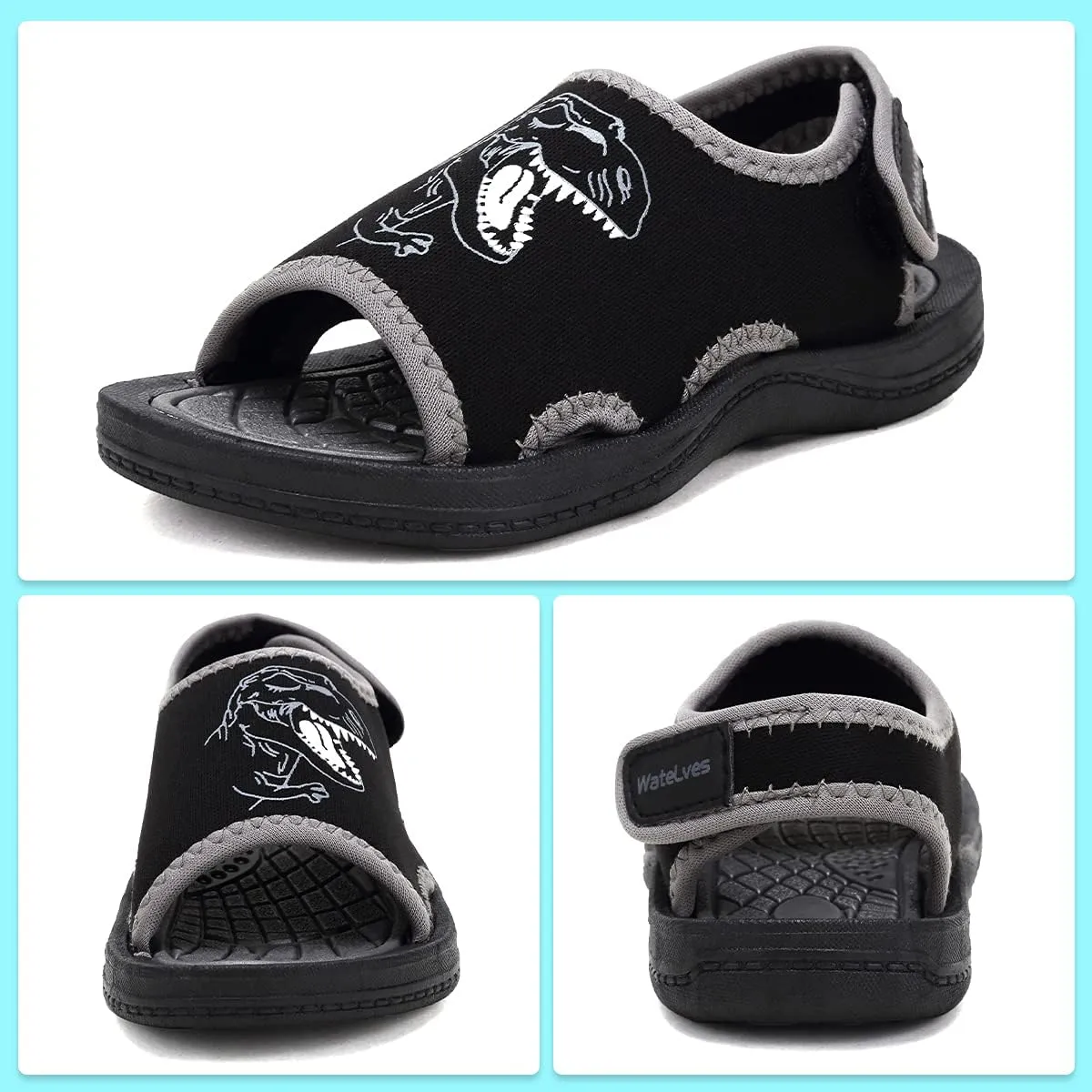 Kids Water Shoes Toddler Boys Girls Quick-Dry Non-Slip Sport Sandals for Beach Swim Pool