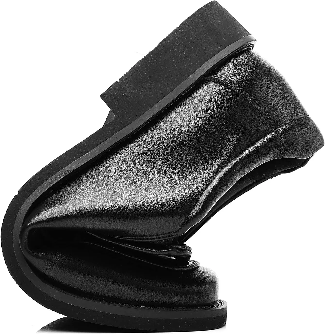 kkdom Men's Classic Leather Lined Formal Oxfords Slip on Dress Shoes