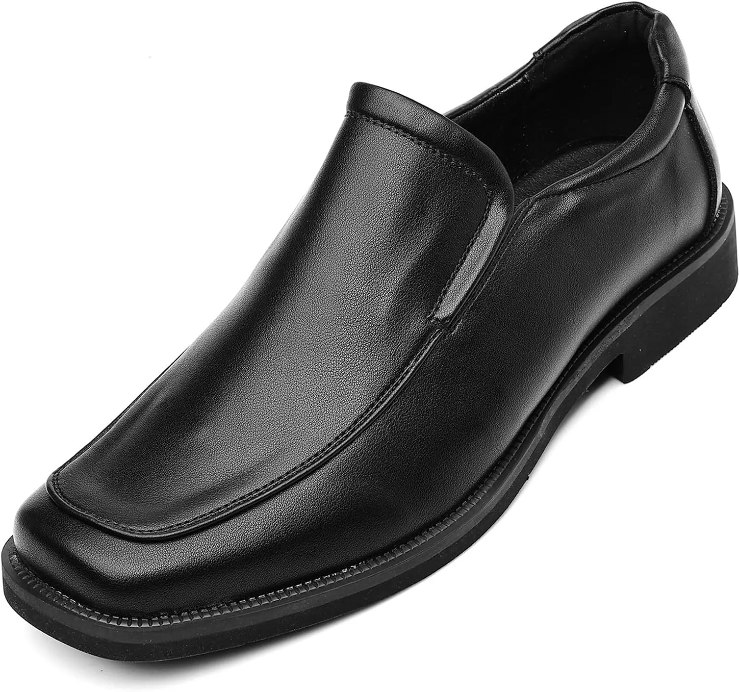 kkdom Men's Classic Leather Lined Formal Oxfords Slip on Dress Shoes