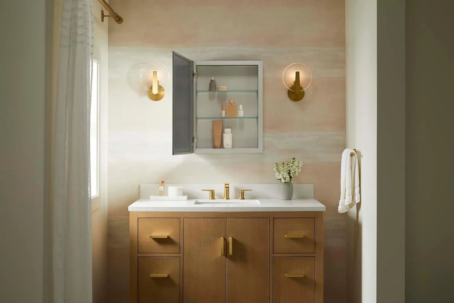 KOHLER K-55060-NA Embark Medicine Cabinet, Adjustable Shelves with Mirrored Door, 16" x 20"
