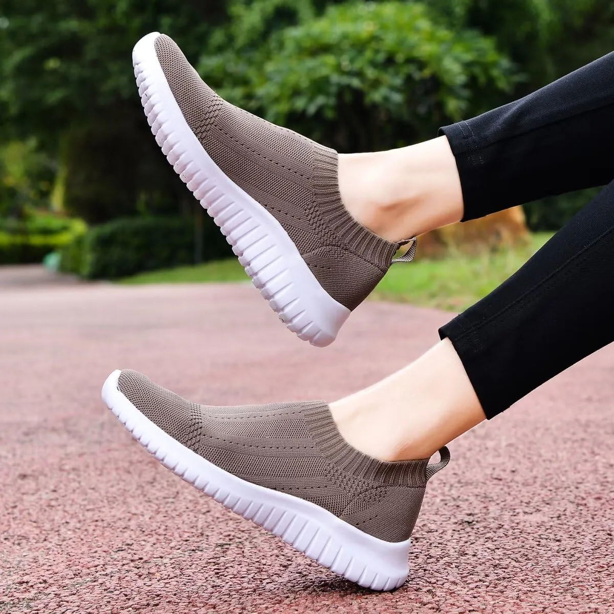 konhill Women's Slip On Sneakers Non Slip Walking Shoes Breathable Mesh Work Casual Lightweight Tennis Workout Shoes