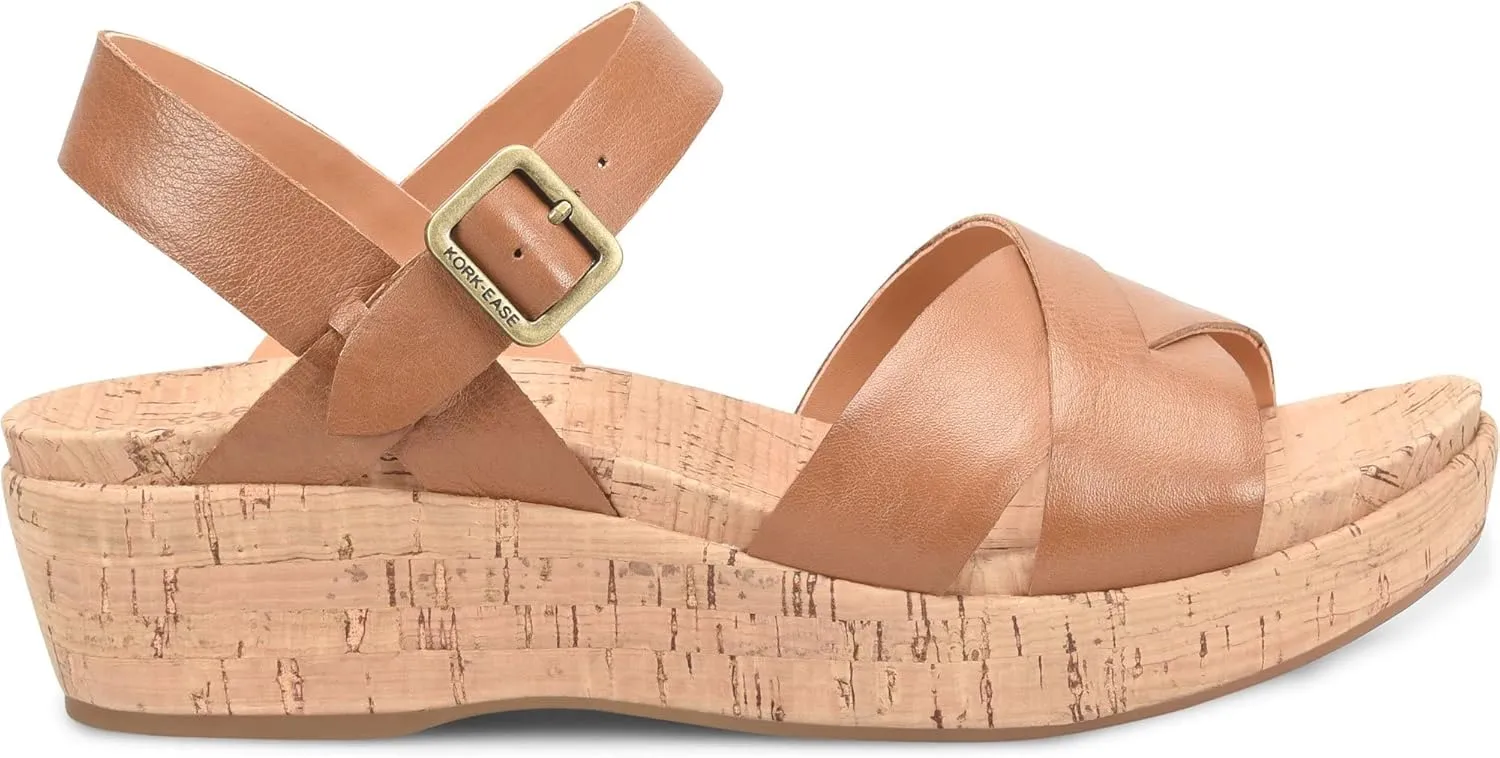 KORK-EASE Women's Myrna 2.0 Ankle Strap Wedge Sandal