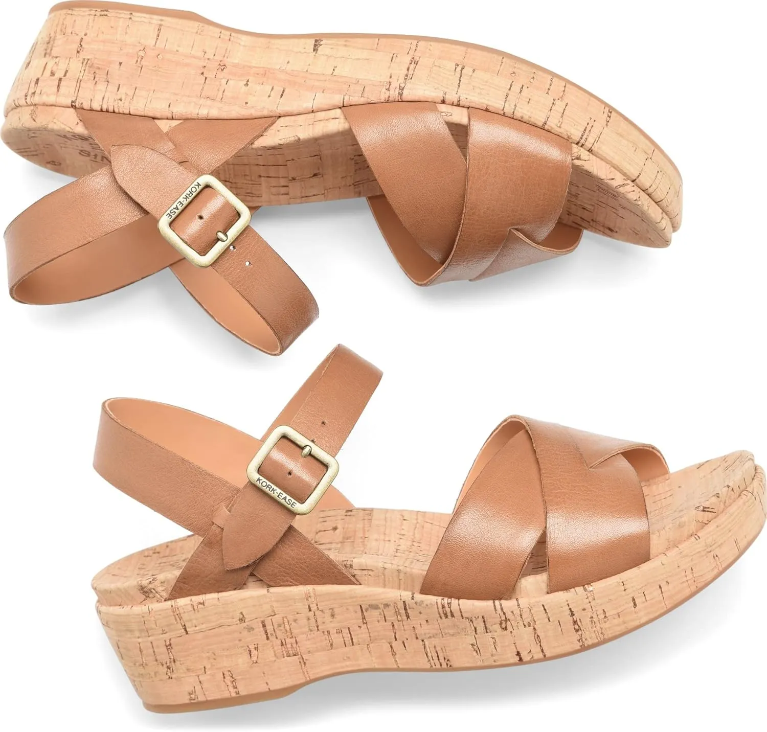 KORK-EASE Women's Myrna 2.0 Ankle Strap Wedge Sandal