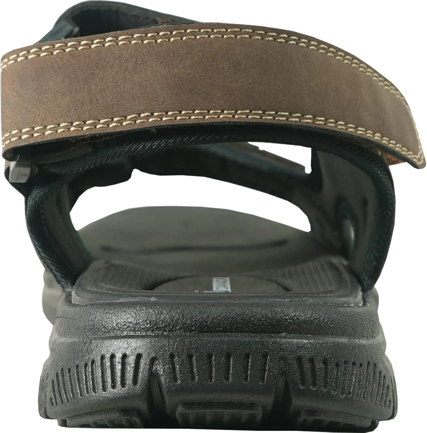 KOZI Men Classic Casual Sandal River Sandal SPORTSMAN Open Toe Adjustable Hook-and-Loop Strap Black Coffee Navy