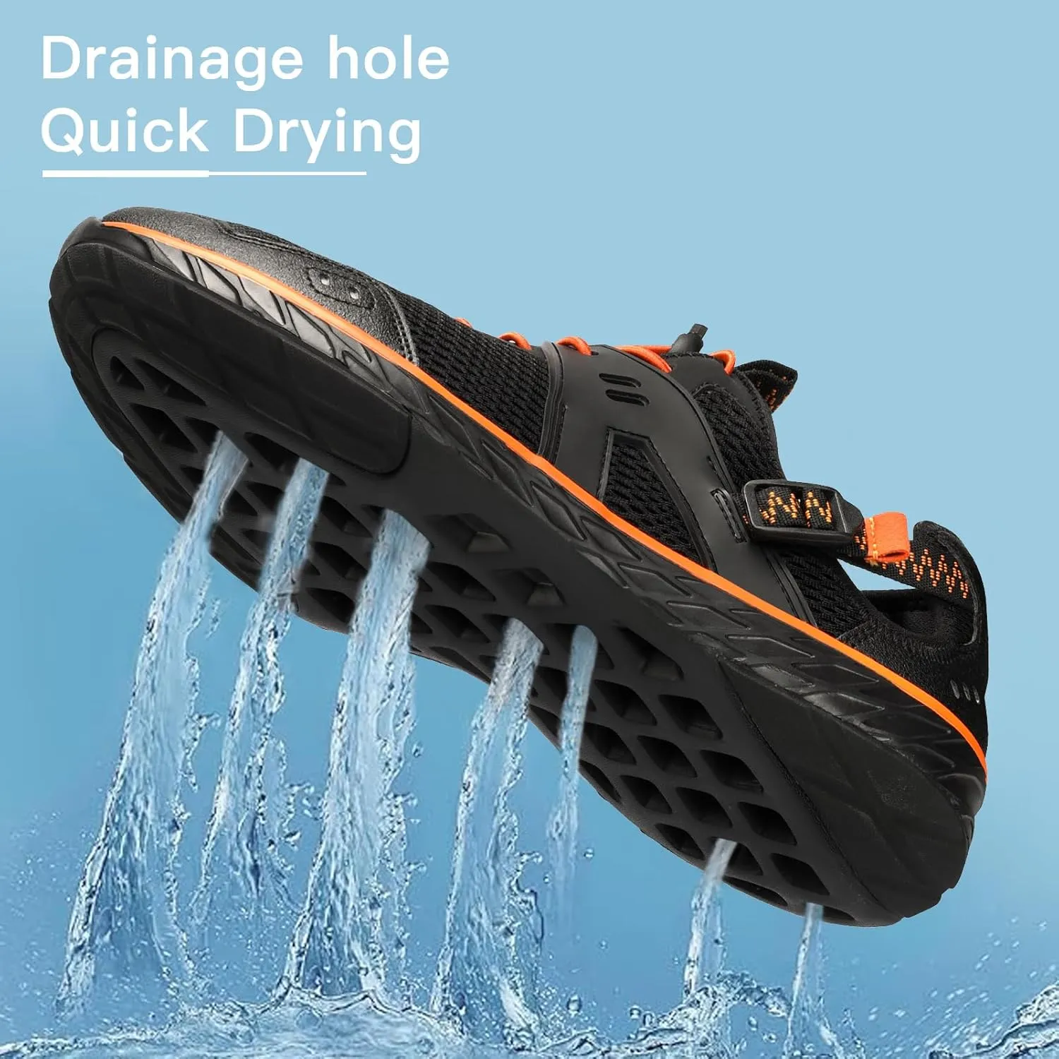 Kricely Water Shoes Men Quick Dry Aqua Shoes Swim Shoes for Men Non-Slip Beach Shoes Outdoor for Surfing