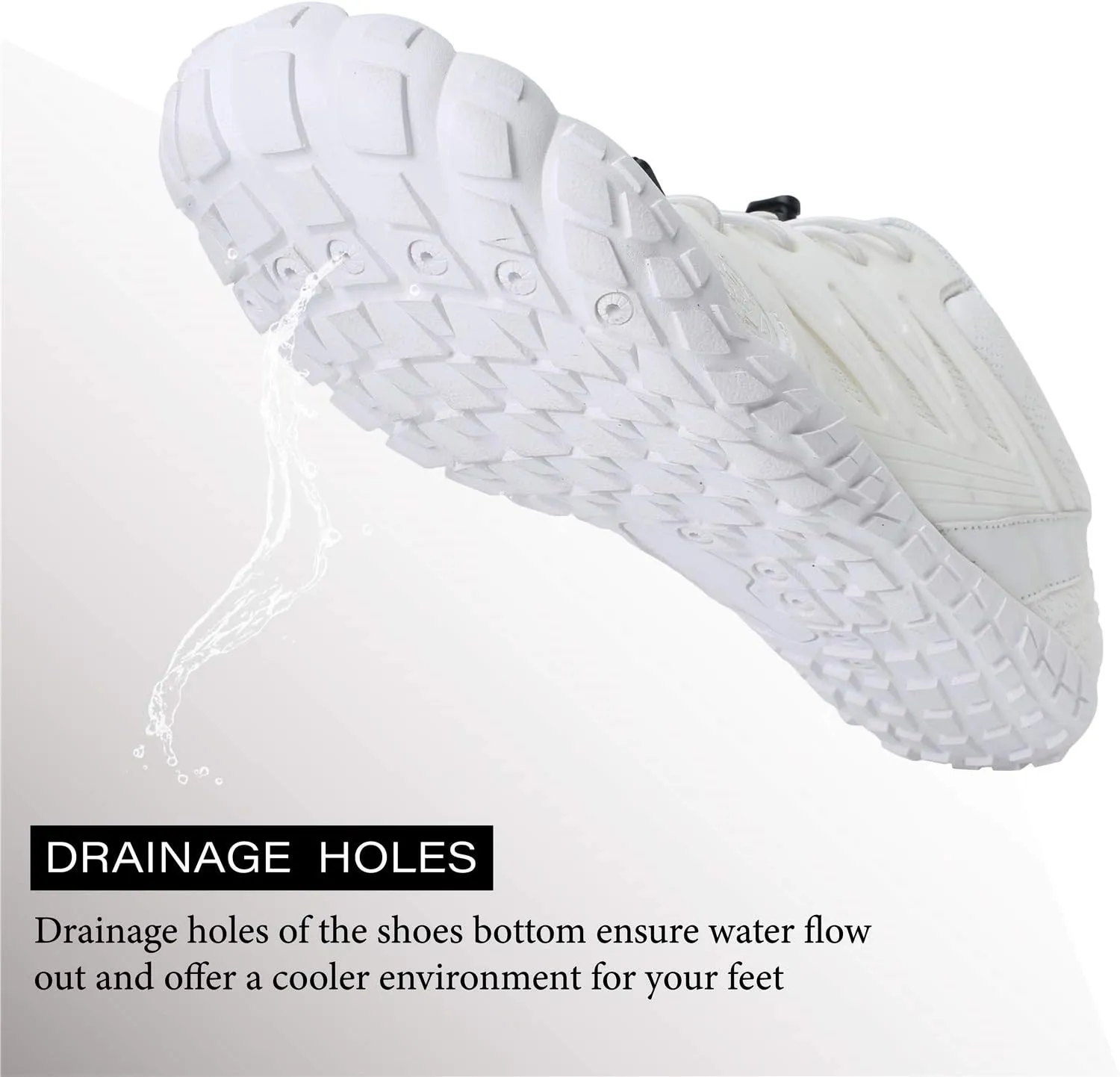 L-RUN Barefoot Water Shoes Women Mens Aqua Sock Athletic Hiking Water Sports Shoes for Swim Beach Pool Sand Diving Walking