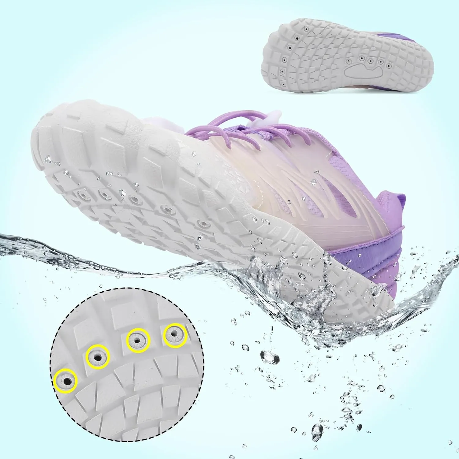 L-RUN Kids Water Shoes Boys Girls Barefoot Water Hiking Shoes Indoor Outdoor Quick Dry Athletic Sneaker Shoes