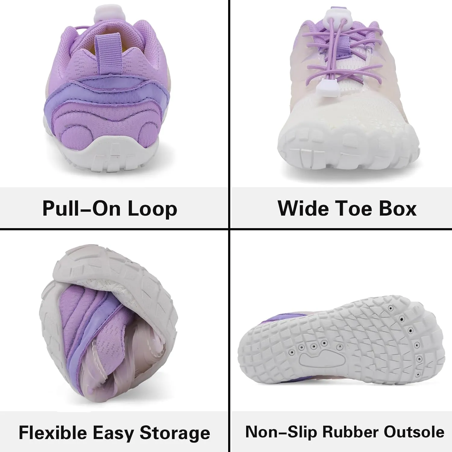 L-RUN Kids Water Shoes Boys Girls Barefoot Water Hiking Shoes Indoor Outdoor Quick Dry Athletic Sneaker Shoes