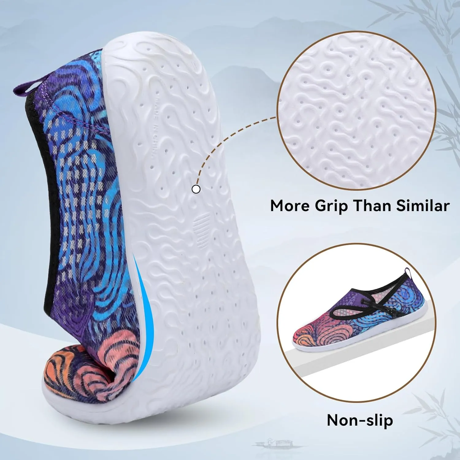 L-RUN Womens Mens Water Shoes Barefoot Aqua Socks Quick-Dry Non Slip Shoes for Beach Swim Pool River Boating Surf Yoga