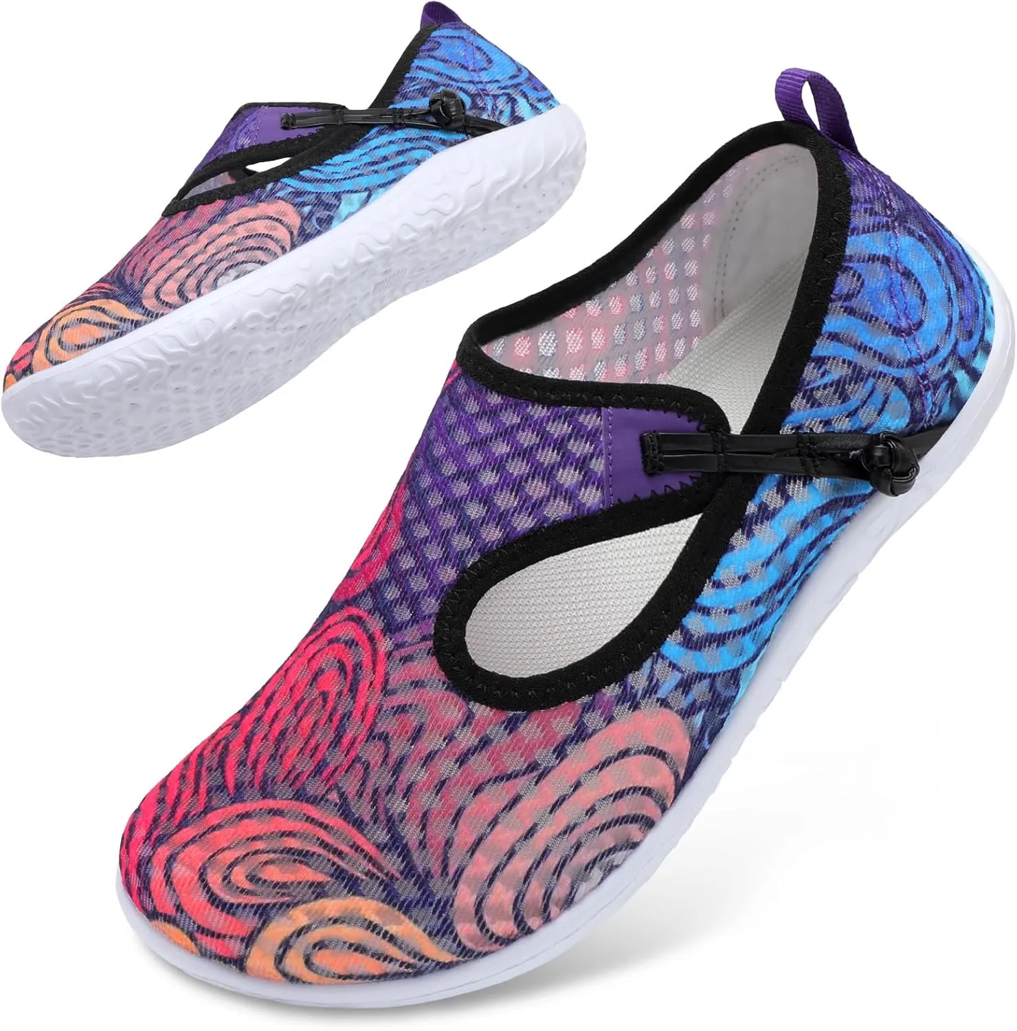L-RUN Womens Mens Water Shoes Barefoot Aqua Socks Quick-Dry Non Slip Shoes for Beach Swim Pool River Boating Surf Yoga