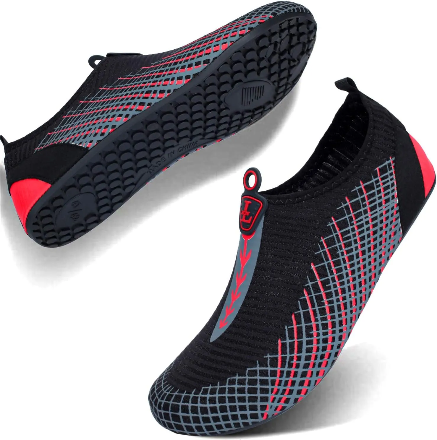 L-RUN Womens Mens Water Shoes Barefoot Skin Aqua Socks for Run Dive Surf Pool Beach Yoga Quick Dry Swim Shoes Non-Slip