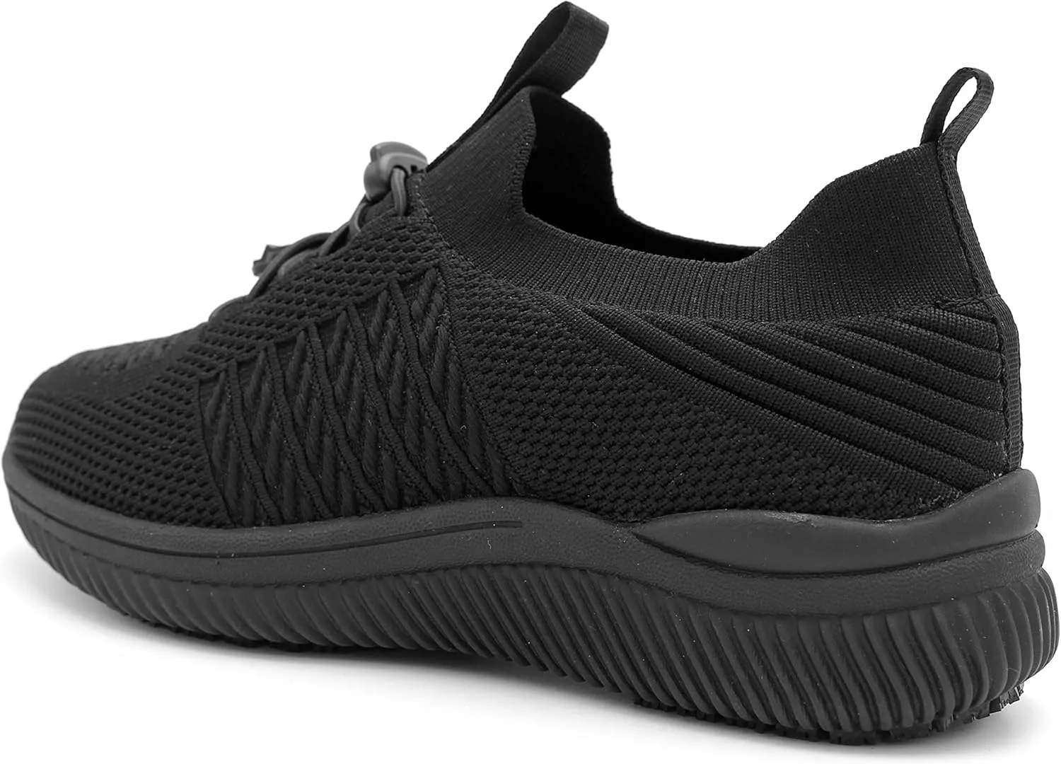 Laforst Jewel Womens Synthetic Mesh Upper Lace Up Nonslip Server Waitress Slip On Sneaker Free Socks