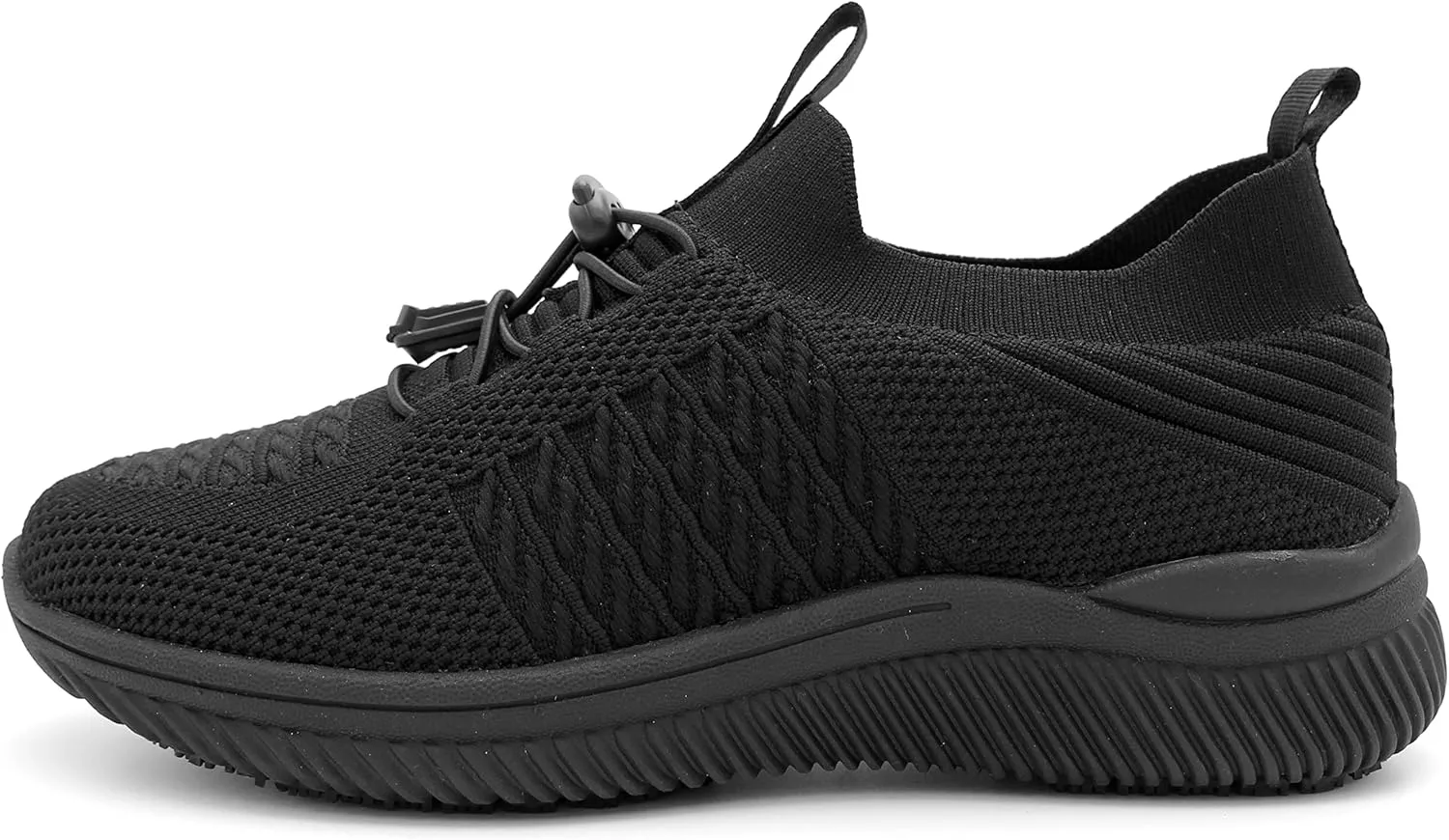 Laforst Jewel Womens Synthetic Mesh Upper Lace Up Nonslip Server Waitress Slip On Sneaker Free Socks