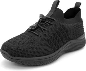 Laforst Jewel Womens Synthetic Mesh Upper Lace Up Nonslip Server Waitress Slip On Sneaker Free Socks