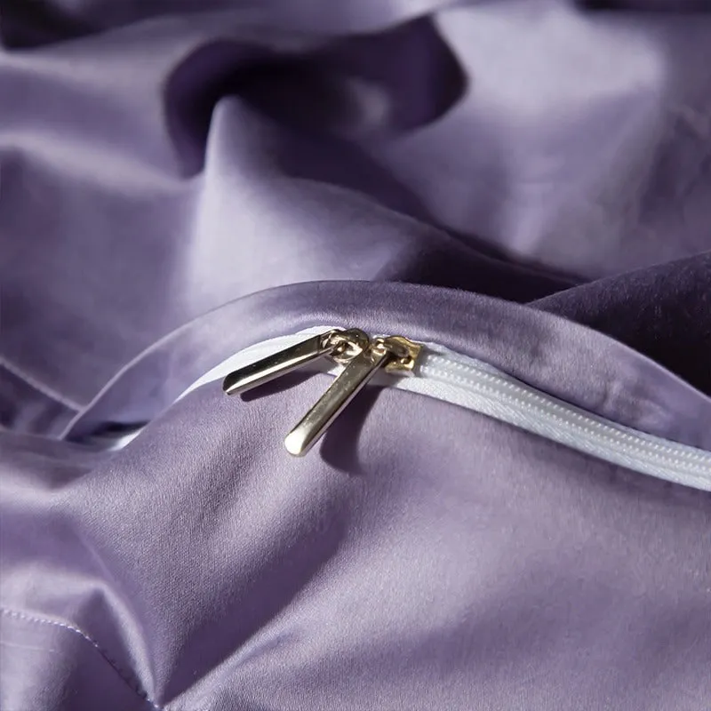 Lakibia Purple Silky Soft Egyptian Cotton Bedding Set