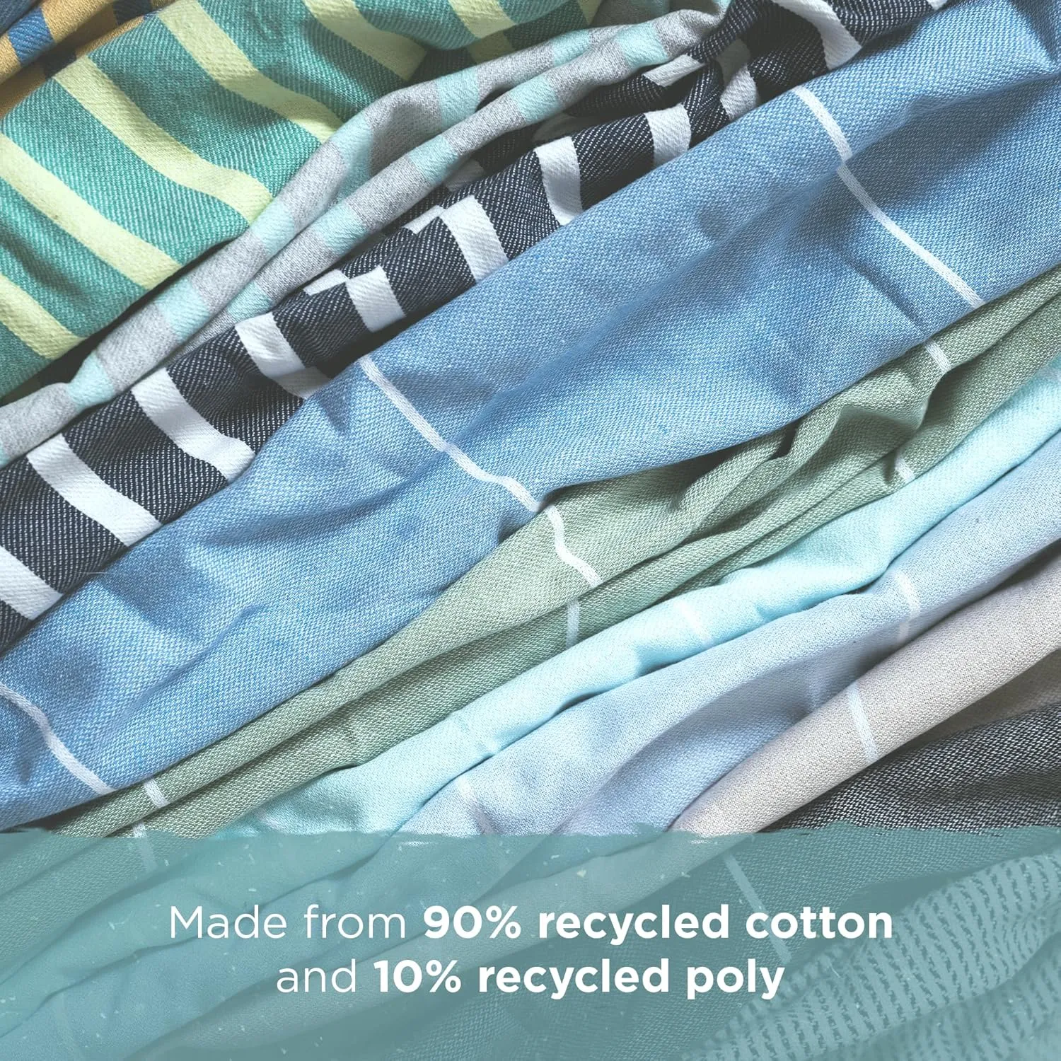 Large Turkish Beach Towel, Classic Mint - Super Soft & Lightweight Quick Dry Absorbent Towels for Beach, Picnic Blanket or Bath Towel - Sand Free Organic Turkish Cotton Yarn