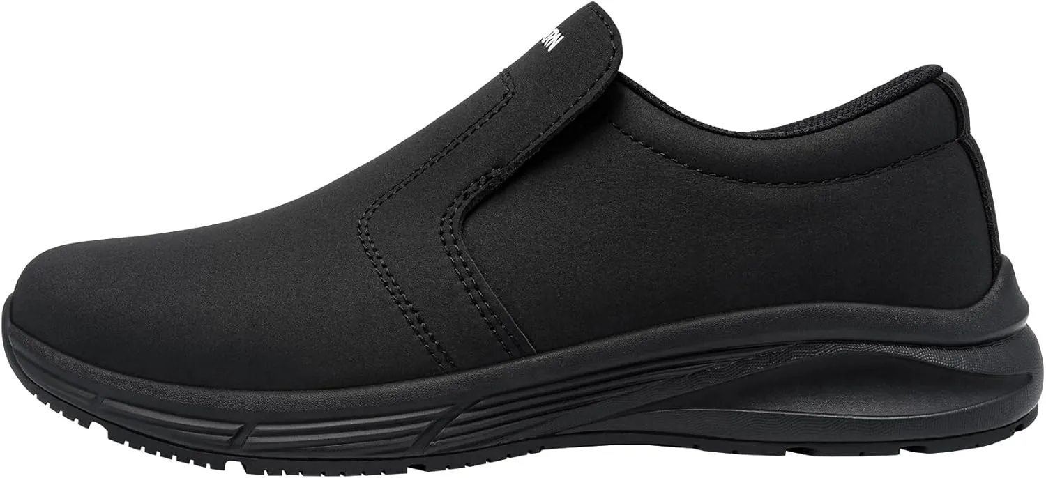 LARNMERN Women Non Slip Work Shoes Kitchen Chef Waterproof Slip Resistant Shoe Walking Food Service Restaurant Slip on Casual Fashion Working Footwear Comfortable Lightweight