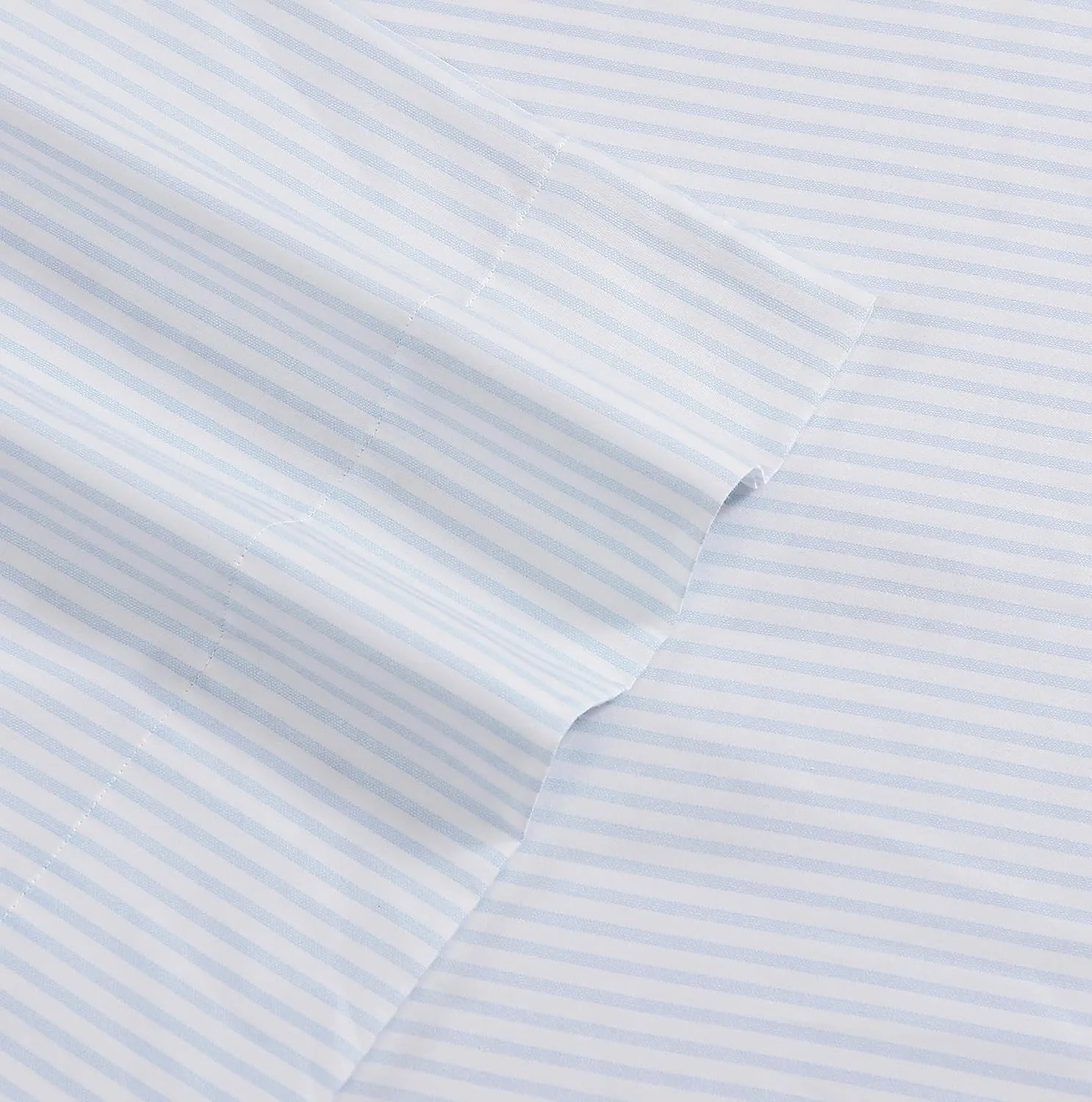 Laura Ashley Home - Queen Sheets, Soft Sateen Cotton Bedding Set - Sleek, Smooth, & Breathable Home Decor, Ramona Blue