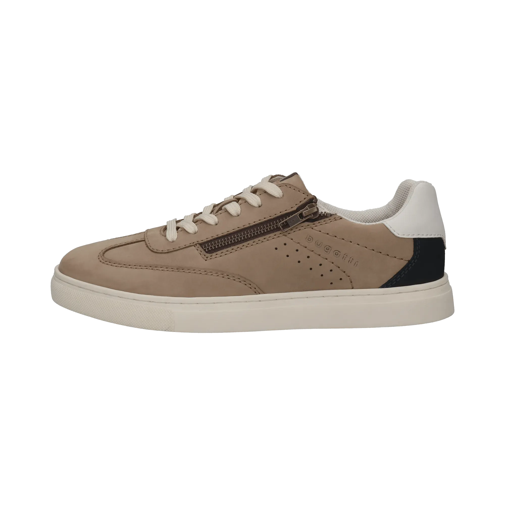Leder Schnürer taupe