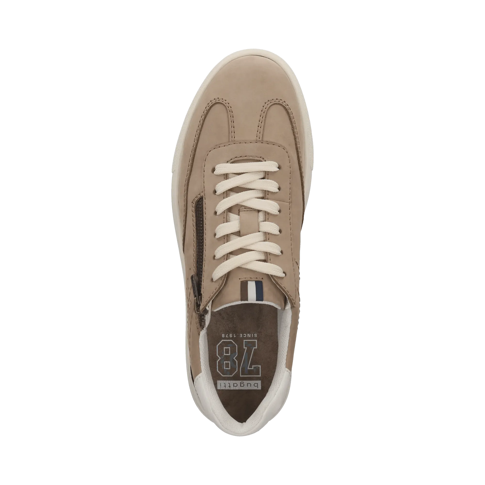 Leder Schnürer taupe
