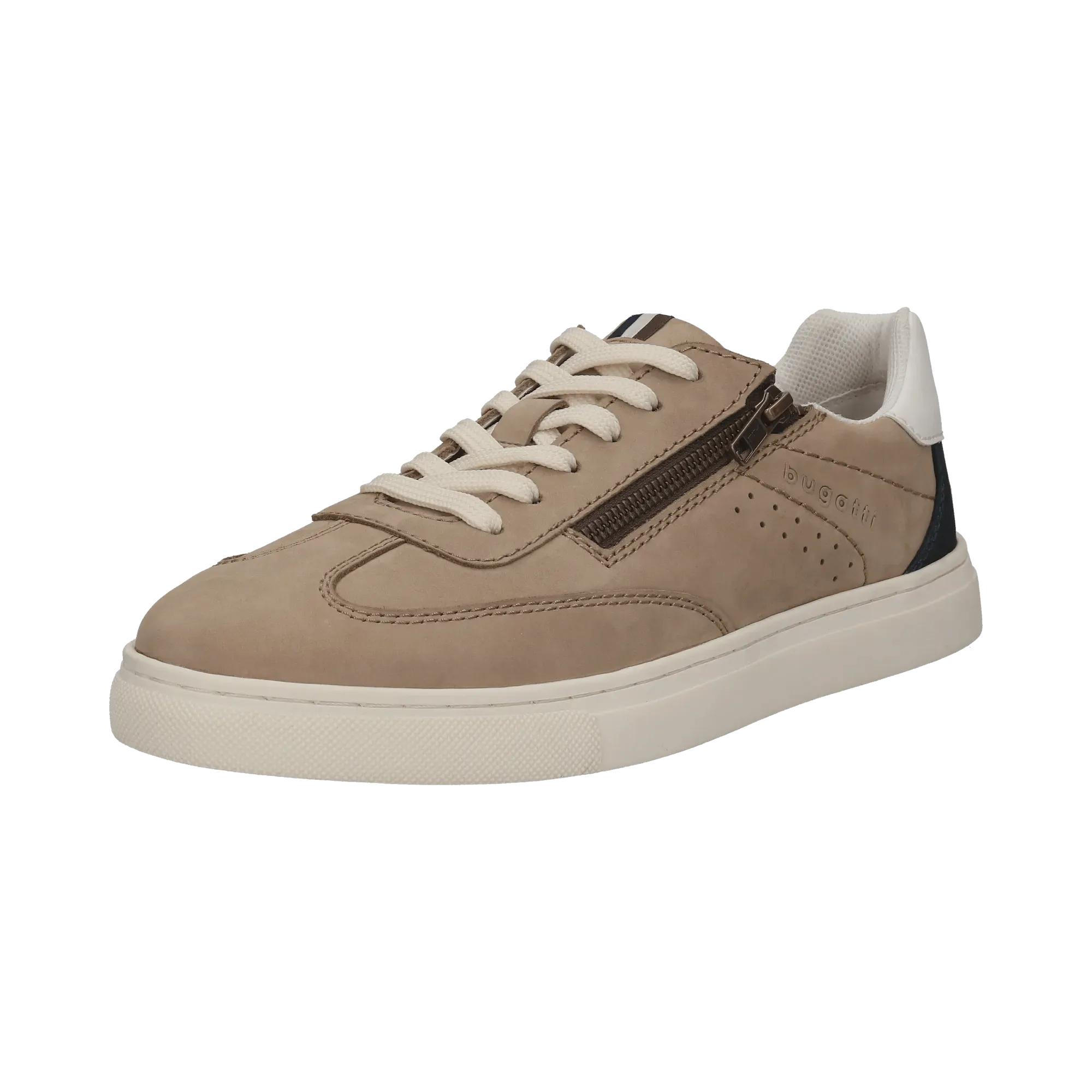 Leder Schnürer taupe