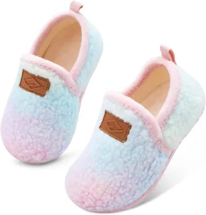 Lefflow Toddler Slippers Boys Girls House Shoes Slip on Baby Sock Shoes Lightweight Outdoor Walking Shoes