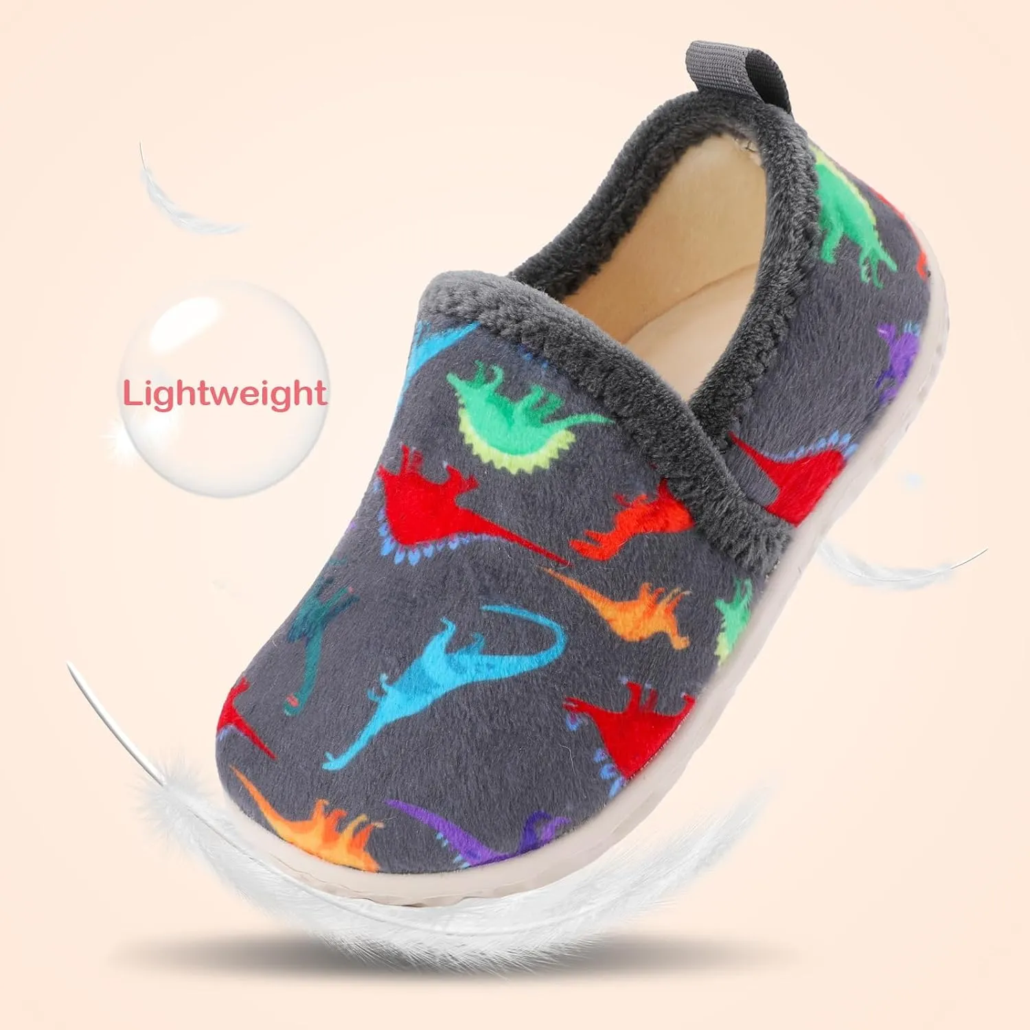 Lefflow Toddler Slippers Boys Girls House Shoes Slip on Baby Sock Shoes Lightweight Outdoor Walking Shoes