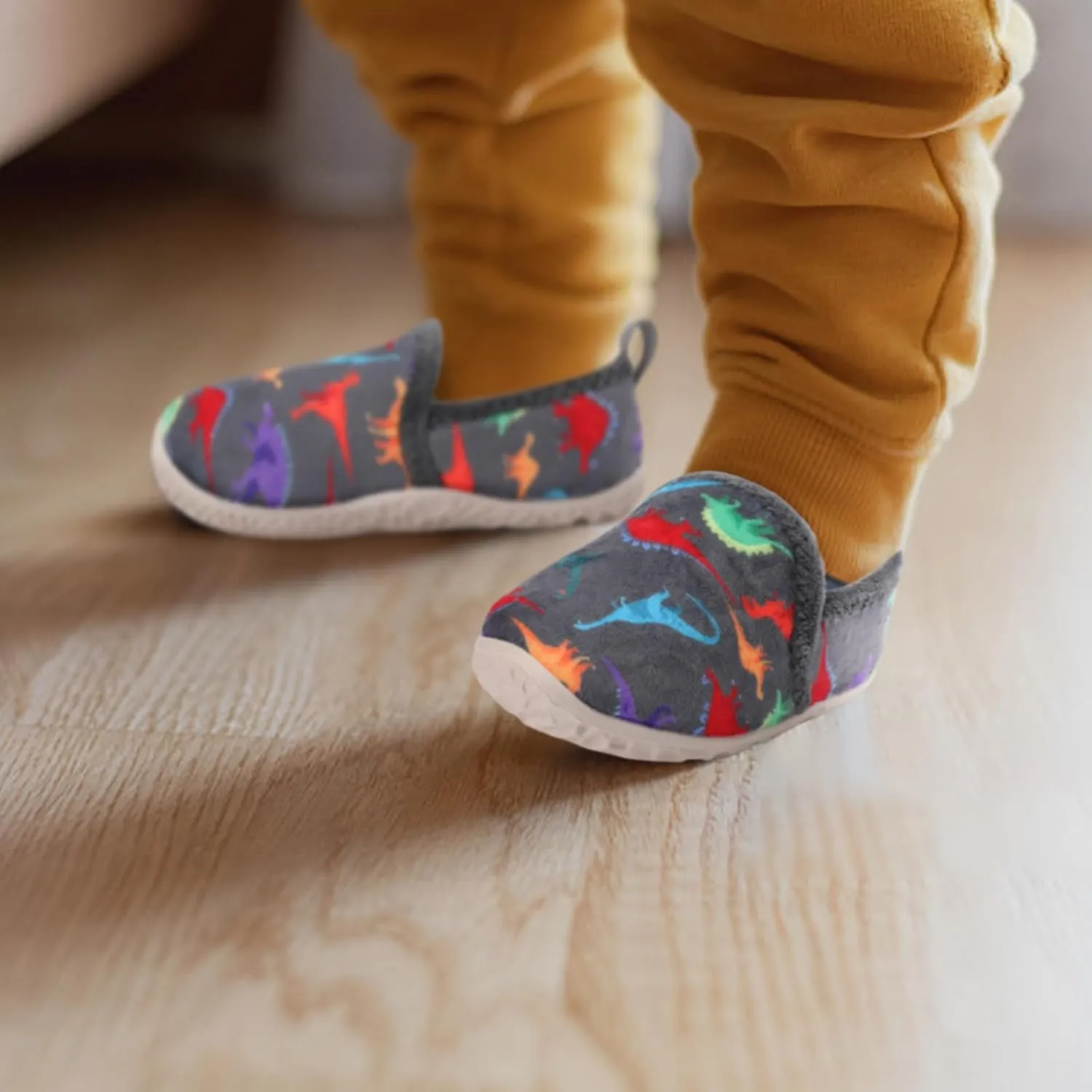 Lefflow Toddler Slippers Boys Girls House Shoes Slip on Baby Sock Shoes Lightweight Outdoor Walking Shoes