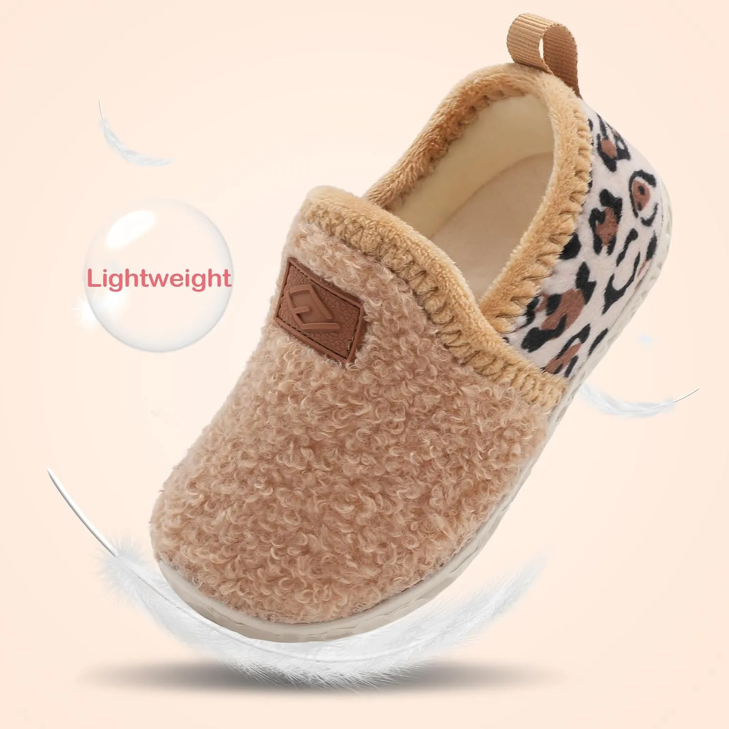 Lefflow Toddler Slippers Boys Girls House Shoes Slip on Baby Sock Shoes Lightweight Outdoor Walking Shoes