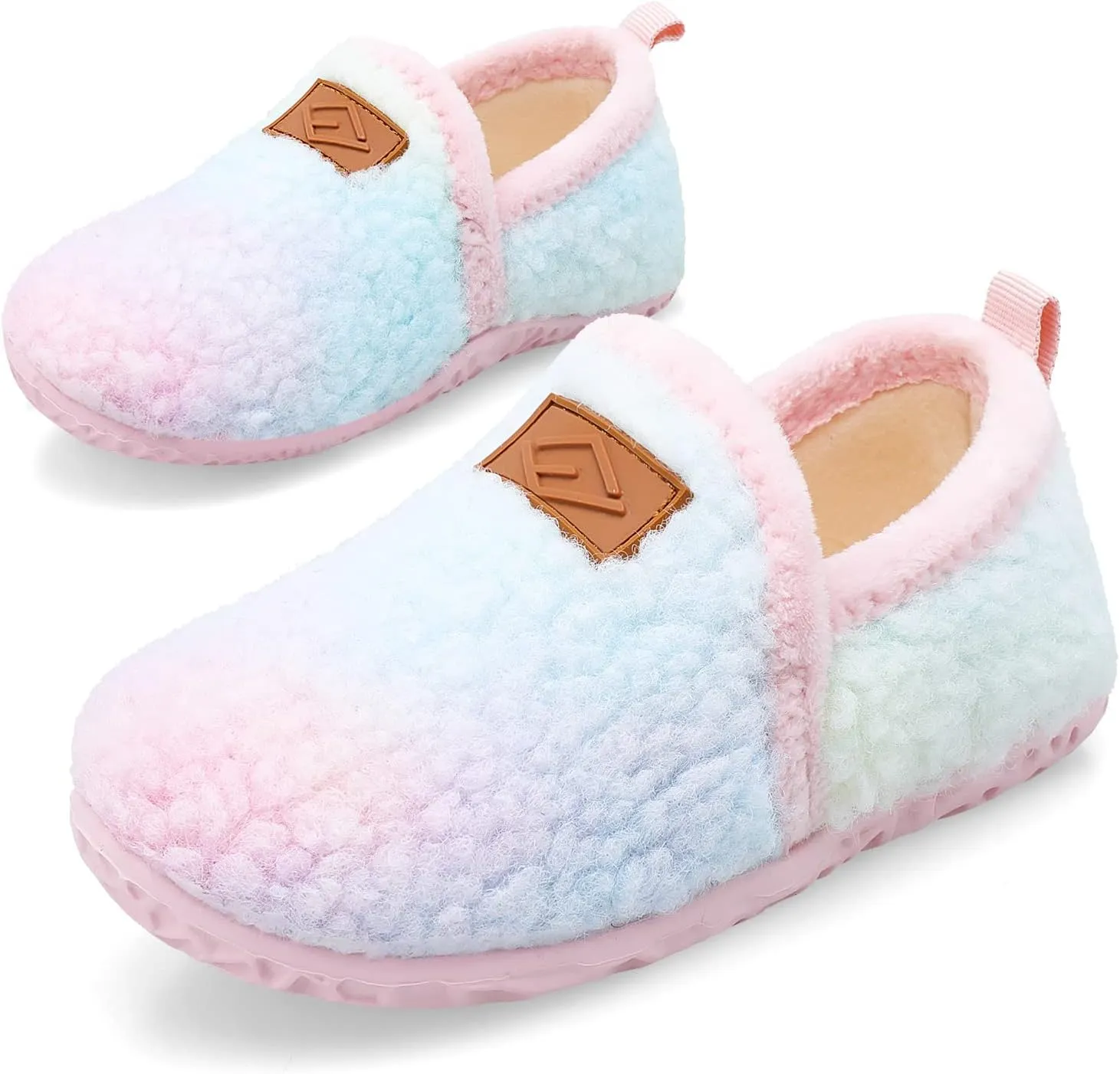 Lefflow Toddler Slippers Boys Girls House Shoes Slip on Baby Sock Shoes Lightweight Outdoor Walking Shoes
