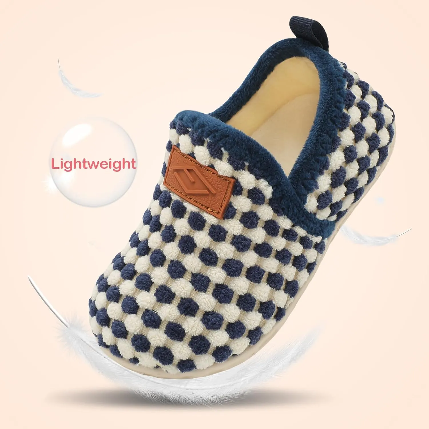 Lefflow Toddler Slippers Boys Girls House Shoes Slip on Baby Sock Shoes Lightweight Outdoor Walking Shoes